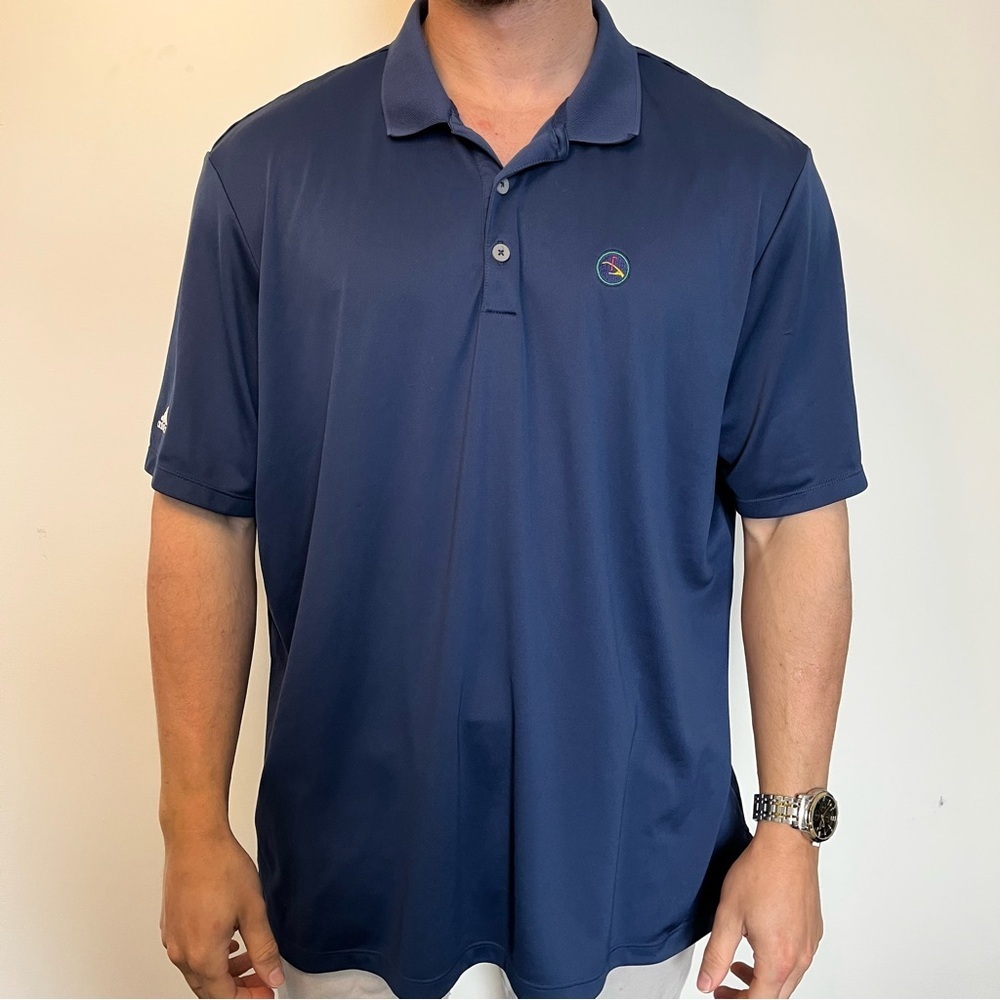 Adidas Blue Polo Golf short sleeve Shirt size 2xl